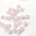 Transparente Acryl Blumenperlen mit rosa Kern für DIY Schmuck und Basteln Zubehör. - AB-Farbeffekt / Rosa