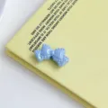 Blauer Acryl Doppelschleife DIY Anhänger süße Handykette Schlüsselanhänger Zubehör. - Blau