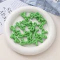 Grüne Acryl Schleife Stern Perlen DIY handgemachte lose Perlen für Handykette Schmuck. - Waldgrün