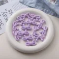 Perles nœud étoile peintes acrylique accessoires bijoux téléphone faits main détail - Violet Clair