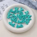 Perles nœud étoile en acrylique turquoise DIY bracelet chaîne de téléphone accessoires. - Vert foncé