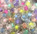 Bunte Acryl Blumen Perlen, mattierte AB Farbe DIY Bastelzubehör für Schmuckherstellung. - AB-Farbeffekt / Lila