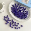 Acrylic solid square letter beads purple loose DIY jewelry necklace beading accessories wholesale - SS2140 Korean Dark Purple