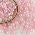 Rosa schimmernde Acryl Crackle Perlen 8-20mm fuer DIY Schmuckherstellung und Bastelarbeiten. - 8 mm (ca. 1750 Stück) / Rosa
