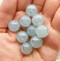 Acryl Jelly AB Farbe runde Perlen für DIY handgemachte Schmuck und Taschen Perlen. - 8 mm ca. 1750 Stk. / Seeblau