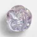Acrylic iridescent knot bead detail view for DIY phone charms and jewelry making accessories. - Light Purple