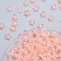 Perline in acrilico rosa a stella, pentagramma sfaccettato colore AB accessori DIY. - 12 mm tinta unita / Rosso anguria