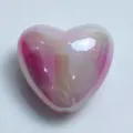 Galvanisierte bunte Farbverlauf Herz Perle DIY Handyketten Schmuck Zubehör Stück - Rosa