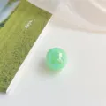 Cuentas acrílicas color caramelo gran agujero detalle para accesorios de cadena de teléfono. - 15x17mm / Verde