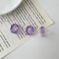 Perline di lettere in acrilico viola traslucido accessori per gioielli fai da te artigianato - Viola
