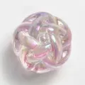 Nahaufnahme des 12-18mm irisierenden UV Acryl-Knotenperlen-Details für DIY-Schmuckherstellung. - 12mm / Hellrosa