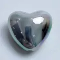 Color plated gradient heart bead charm diy phone chain bracelet jewelry making accessories - Black