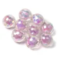 Acrylperlen Facettiert Nahaufnahme, glänzende holografische AB Farbe, DIY Schmuck Detail. - 16mm (Ca. 200 Stk.) / Lila