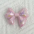 Rosa schimmernde Ballon-Schleife Acryl DIY-Anhänger für Armbänder und Schmuckherstellung. - Rosa