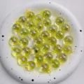 Acryl UV beschichtete Perlen mit Aufhaengung fuer DIY Armhaender Halsketten Schmuck Zubehoer. - 16mm / Gelb