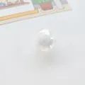 Perle facettée en acrylique transparente irisée accessoire bijoux DIY perles en vrac - 16mm (Env. 200 Pcs) / Blanc