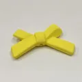Primo piano accessorio fiocco giallo DIY, ciondolo nastro carino per cover e molletta. - Fiocco / Giallo