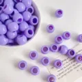 Perle a bariletto in acrilico viola perle con foro grande distanziatori fai da te gioielli - Viola