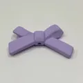 Ciondolo fiocco in silicone viola, ideale per custodie di telefoni e accessori fai da te. - Fiocco / Viola