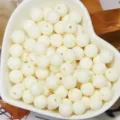 Acrylic smooth straight hole round beads pastel candy colorful loose DIY jewelry making crafts - 10mm Approx. 920 Pcs / Off White