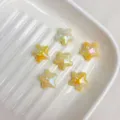 AB color five-pointed star gradient loose beads DIY bracelet necklace jewelry making accessories - 22mm (3mm Hole) / 5# Yellow