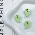 Abalorios de fantasma verde claro pintados acrilicos, cuentas sueltas lindas para DIY. - 9# Verde
