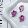 Cuentas de acrílico de fantasma morado pintadas accesorios de joyería DIY cuentas sueltas - #12 Rojo ciruela
