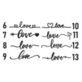 Valentine day love acrylic cake topper style options chart number 6 to 13 decorative - Style 6 / Width approx 12cm / Gold