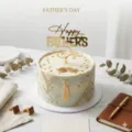 Topper torta festa del papà acrilico dorato decorazione dolce festa papa topper gold - Buona Festa del Papà Oro Topper 2 / Larghezza circa 9CM