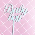 Topper de torta Baby boy de acrílico azul para fiesta de cumpleaños decoración. - Bebé niño / Acrílico de 1.3mm de Espesor / Azul