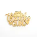 Gold acrylic Thanksgiving cake topper with pumpkin design for holiday party cake decoration item - Pumpkin Thanksgiving