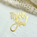 Gold Acryl THANK You Tortenaufsatz Spiegeloptik Dessertstecker fur Geburtstags Party Deko - Dankeschön / Gold