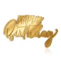 Topper per torta 3D dorato Happy Birthday decorazione tavola dessert pasticceria - Decorazione Happy Birthday Stile 5 / Spessore 1.3mm Larghezza Circa 9CM / Oro