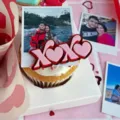 Adorno de acrílico para tarta de San Valentín con diseño de corazón XOXO para fiesta romántica. - Adorno de Pastel XOXO Doble Capa Rosa y Rojo