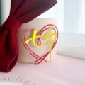 Red and Gold Heart Qixi Style 2 / Width Approx 9CM (1.3MM Thickness)