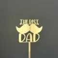 Gold acrylic best dad cake topper for father's day party dessert table decoration insert. - Gold 02 (Width approx 9cm) / 1.3MM Acrylic