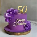 Vue détaillée de la décoration de gâteau en acrylique doré 50 et Happy Birthday pour fête. - Or Happy Birthday 1 / 1.3mm (Largeur Environ 8cm)
