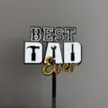 Best Dad Ever acrylic cake topper with tool icons, perfect for Father's Day party decor. - BEST DAD EVER Tool Shape Material Pack / Width Approx 8.5CM