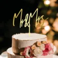 Deco gateau topper Mr et Mrs en acrylique dore pour mariage fete fiancailles decoration. - Acrylique Or (Largeur Environ 9CM) / Épaisseur 1.3MM Style MR&MRS 01
