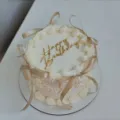 Cake topper de acrílico Feliz Cumpleaños con cinta blanca para decoración de fiesta - Decoración de Tarta Feliz Cumpleaños Dorado 05