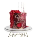 Topper Pastel Acrilico Happy Birthday Estilo Ins Decoracion de Pastel para Fiesta Cumpleanos - Decoración de Tarta Feliz Cumpleaños Dorado 01