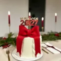 2027 New Year acrylic cake topper happy new year party decoration dessert table festive supplies - Fireworks 2027 Self-Adhesive Mirror Red & Gold