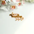 Double layer acrylic Happy Valentine Day cake topper gold pink cake decoration for party - Pink Gold Double Layer Happy Valentine's Day / Approx. 9.5cm Width
