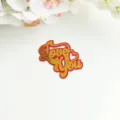 Valentine acrylic cake topper double layer gold red love you heart cake decoration - Red Gold Double Layer Love You / Width Approx 7CM