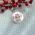 Runder Acryl Tortenaufleger mit chinesischem Segenszeichen Fu fur Neujahrsfeier. - Rund Fu Roségold