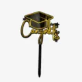 Topper per torta di laurea in acrilico nero e oro congrats festa decorazione forniture. - Stelle Tocco Congratulazioni (6079785482007) / 1,3 mm di spessore circa 9 cm di larghezza