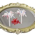 Acrylic fireworks cake topper, New Year party dessert decoration, vibrant variant style. - Acrylic Pink + Red Fireworks 3-Piece Set