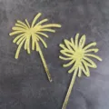 Gold glitter firework cake toppers acrylic decorative dessert picks for party celebration - Glitter Gold Large Fireworks / Two-Piece Set