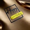 Akryl Happy Birthday Tortenaufsatz Deko schwarz gold minimalistisch Party Dessert Zubehör. - Doppelschicht Happy Birthday Schwarz & Gold Quadratisch (Breite ca. 8CM) / 1.3mm Dicke Acryl