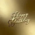 Glänzender goldener Acryl Happy Birthday Kuchen Topper für tolle Geburtstag Party Dekoration - Happy Birthday Buchstaben 1 Gold (Breite ca. 9CM) / 1.3mm Dicke Acryl